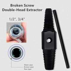 Broken Screw Extractor Pipe Remover Kit Exhaust Bolt Drill Out Tool Double &ndash; NEW