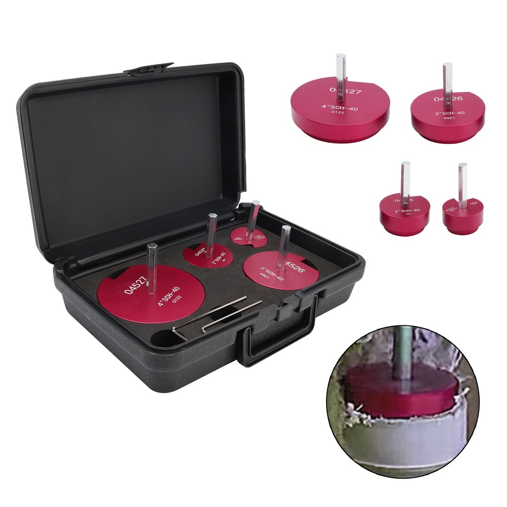 4 Pcs PVC Pipe Reamer Kit With 1-1/2 Inch 2 Inch 3 Inch 4 Inch Pipe Fitting E4