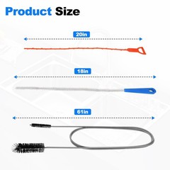 P Trap Cleaner Set,3 IN 1 P Trap Brush