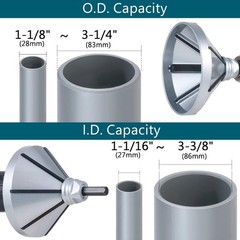 ORXPLUS 2-in-1 Pipe Deburring Tool &ndash; Cleans OD 1-1/8&Prime; to 3-1/4&Prime; & ID 1-1/16&Prime; &hellip;