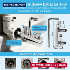 5 pcs Integrated Internal & External Pipe Threading Tool Kit with 1/2&Prime; 3/4&Prime; 1&Prime; D