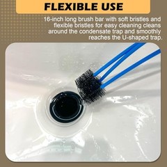 16-Inch Flexible AC Drain Line Cleaning Brush, 5-Pack, for Condensate P-Trap &hellip;
