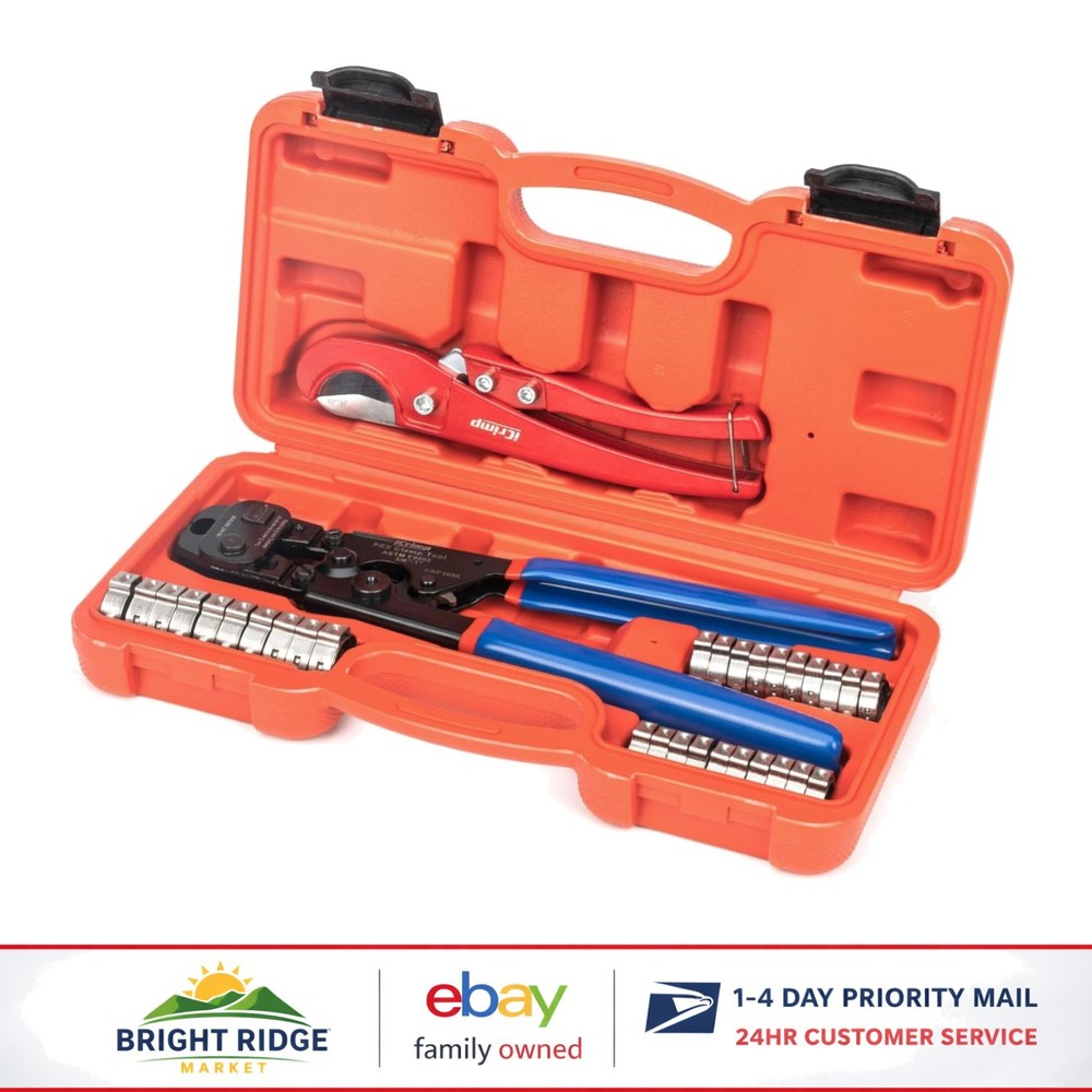 PEX Clamp Tool Kit with Cinch and Removal Functions for Plumbing Projects