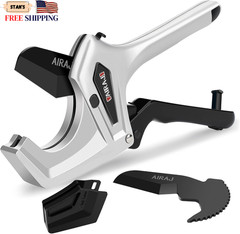 Ratchet PVC Pipe Cutter Heavy Duty Cuts up to 3 Inches PVC Cutter with One-Click