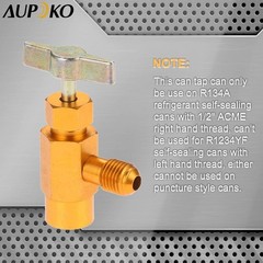 R134A Self-Sealing Can Tap with Right Hand Thread, R134A Valve Tool Bottle