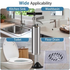 Olpchee Portable High Pressure Kinetic Toilet Plunger Air Drain Blaster Pump
