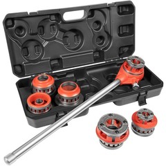 36475 12-R Exposed Ratchet Pipe Threader Kit w/6 Dies, 1/2&rdquo; NPT to 2&rdquo; NPT