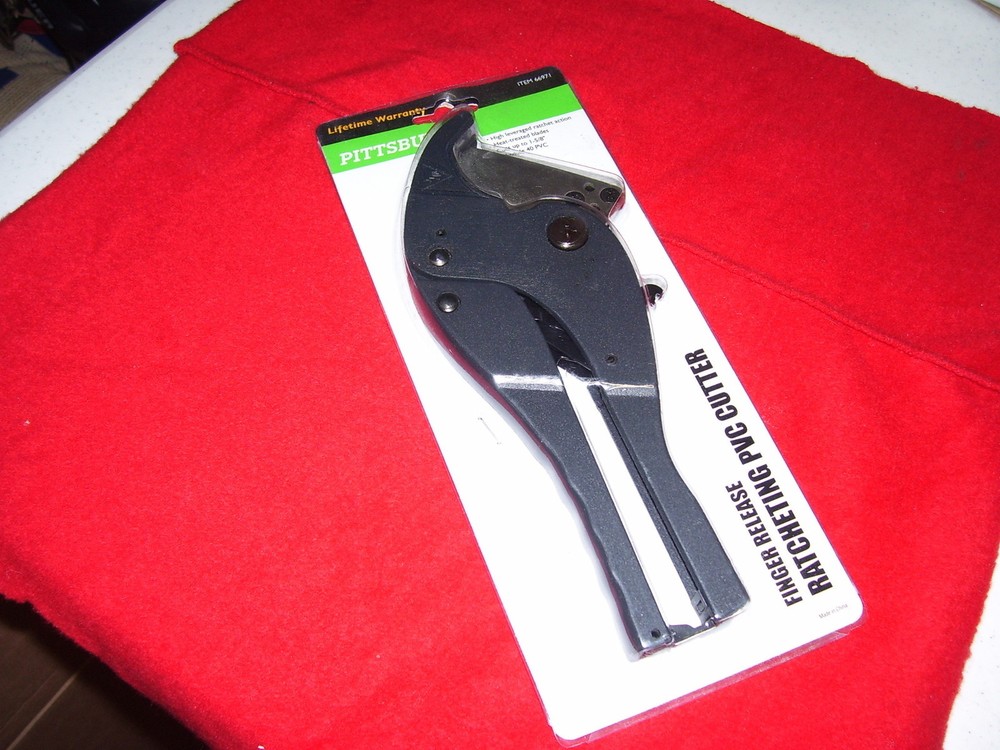 NEW PITTSBURGH FINGER RELEASE RATCHETING PVC CUTTER TO 1 5/8&Prime;