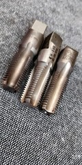 3 pieces ~ 1/4-18 NPTF pipe taps HSS OSG R&N Brubaker