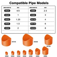 10x 3/4&Prime;-8&Prime; Pipe Saddle Cutting Guide Template for Welding Layout Metal PVC Pipe