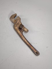 Ridgid E14 Vintage Offset Pipe Wrench 14&Prime; USA Pat 1727639 Heavy Duty Bent Handle