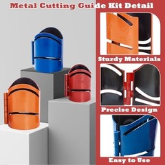 Pipe Cutting Guide Kit 3Pcs &ndash; Steel, 45&deg;/90&deg;/22.5&deg;/Saddle Cuts, Sizes 1-7/8&Prime; to