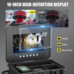 10inch Pipe Inspection Camera 512hz Sonde Self Leveling 50m/164ft Sewer Camera
