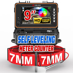 200FT Sewer Camera with 9&Prime; HD Screen, 1080P, 32GB, Self-Leveling, 5100mAh Batter