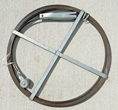 USED 1/2 x 50 FT FLAT STEEL tape MANUAL SEWER SNAKE, ROD