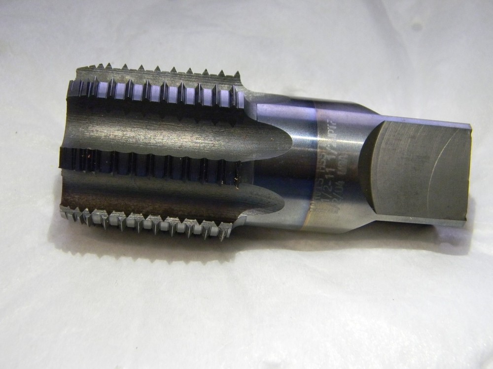 Jarvis 1-1/2" &ndash; 11-1/2 NPTF 7Fl TiCN HSS Interrupted Thread Pipe Tap R12797