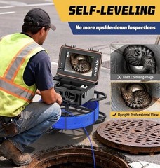 Sewer Camera 9 in IPS Screen 165FT/50M HD Drain Pipe Inspection Camera 32GB
