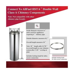 AllFuel HST 6&Prime; x 36&Prime; 304 Stainless Steel All Fuel Class-A Double Wall Insulat
