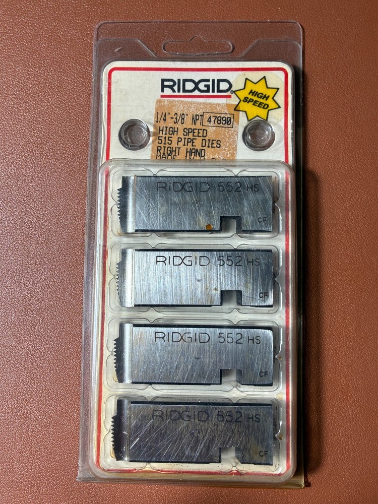 Ridgid 47890 1/4&Prime; -3/8&Prime; NPT High Speed 515 Pipe Dies Right Hand