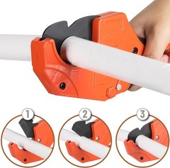 Bates- PVC Pipe Cutter, Cuts up to 2-1/2&Prime;, Orange Ratcheting Cutter&hellip;