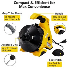 Electric 30&prime; x 3/10&Prime; Sewer Snake Drain Auger Cleaner Pipe Drain Cleaning Machine