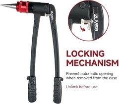 PEX-A Expander Tool Kit with 3 Self-Rotary Matte Nickel Plated Expansion Heads