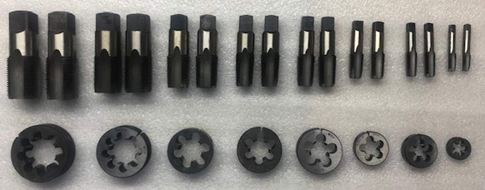 GENMACH Bsp British Standard Pipe Bspp Parallel Tap And Die Set- 8 Size 1/8 To 1