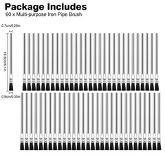 60x Horsehair Acid Brush 6 X 3/8&Prime; Flux Brush for Solder Plumbing Glues Touch UPS