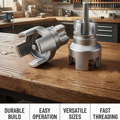 PVC Pipe Threading Tool Kit Dual-Function Internal & External Threader Plumbing
