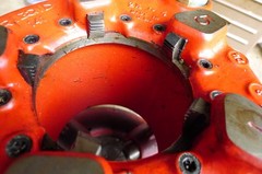 RIDGID 141 RECEDING PIPE THREADER 2 1/2 TO 4&Prime;, JAM PROOF, W,TELESCOPE DRIVE