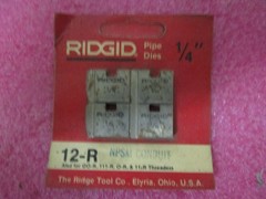 Rigid 1/4&rdquo; NPSM 37950 Pipe Dies 12-R