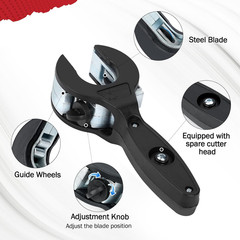 Ratchet-Type Pipe Cutter, One-Hand Fast Pipe Cutting Tool, for Cutting 5/16-1-1/