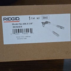 RIDGID Model 606-II Manual Tube/Pipe Bender 3/8 in Cat No. 38043