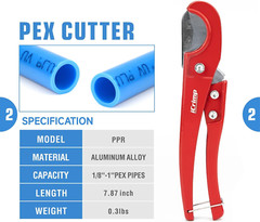 PEX Clamp Crimping Tool Kit for 3/8 to 1 Inch PEX Cinch Clamps, with 1/2 Inch PE