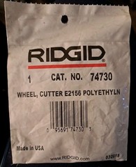 74730 RIDGID E2156 Replacement Tubing Cutter Wheel Plastic fits 30 133 1025cb10