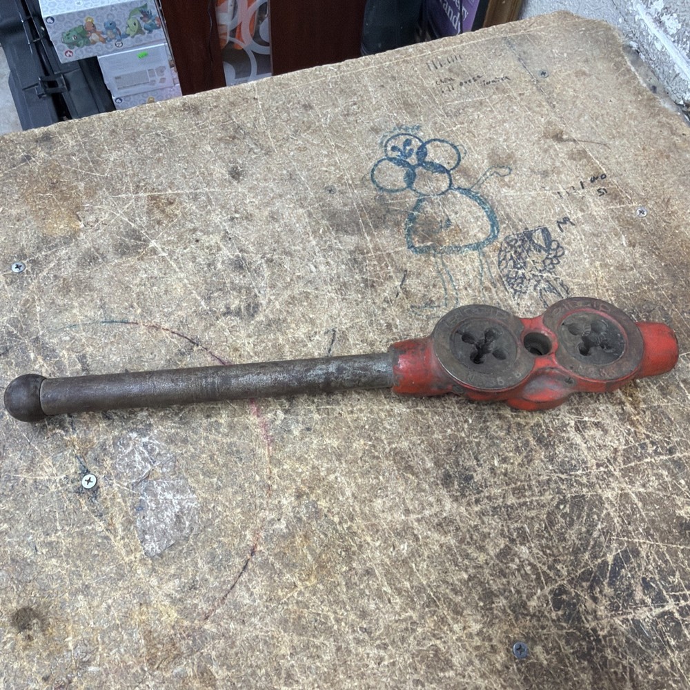 Vintage Rare Ridgid No. 35-B 3-Way Manual Bolt Threader USA 1/2&rdquo;, 9/16&rdquo; & 5/8&rdquo;