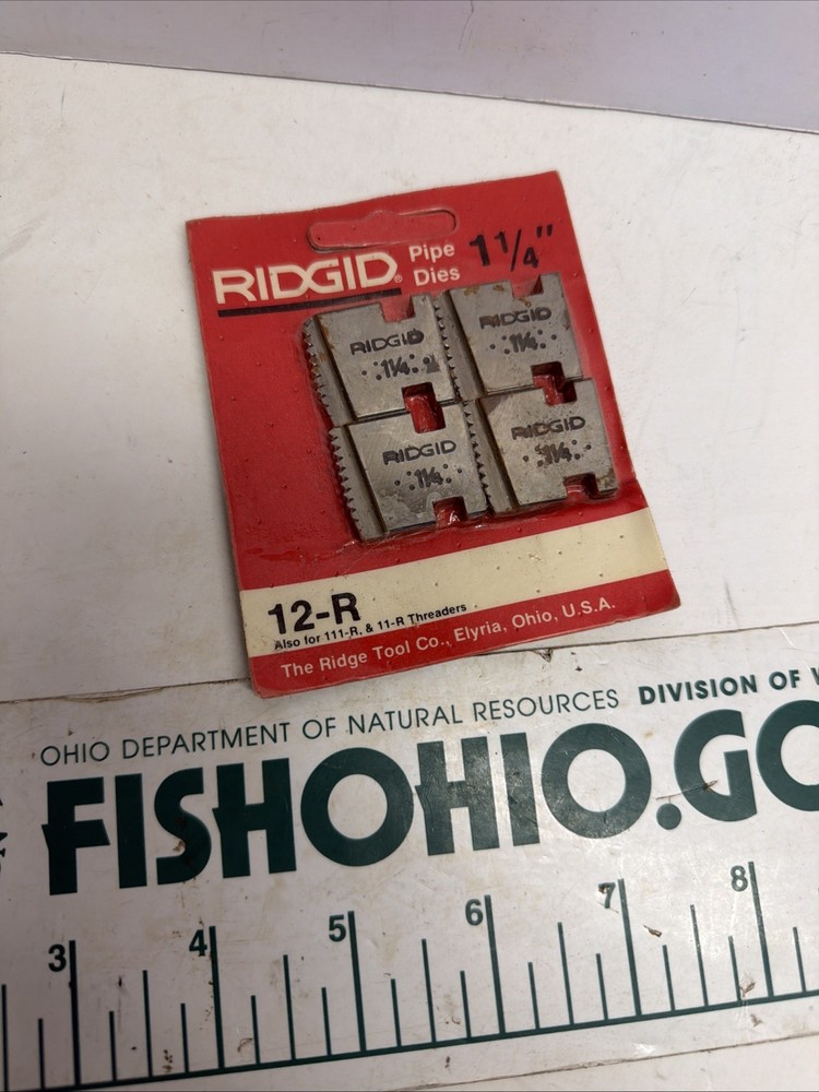 RIDGID 1 1/4&Prime; PIPE DIES 12-R, ALSO FOR 111-R, 11-R THREADERS