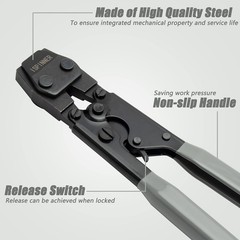 ISPINNER PEX Crimping Tool, Clamp Cinch Crimp Tool Crimper for Stainless Grey