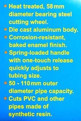 Quick Release 4 1/2&Prime; PVC Pipe Cutter Heat Treated HD Pipe Cutter