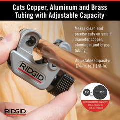29963 Model 35S 1/4&Prime; to 1-3/8&Prime; Stainless Steel Tubing Cutter with X-CEL Knob, Si