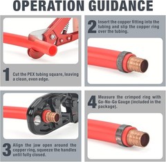 Innovative 1/2&rdquo; & 3/4&rdquo; PEX Pipe Crimper &ndash; Durable, Lightweight, and Effective