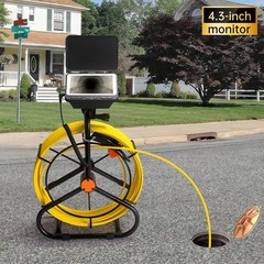 Sewer Camera 66Ft,Drain Pipe Camera HD 4.3In Screen DVR 23MM Plumbing Snake Bore