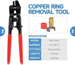 PCKIT-1234PS PEX Crimping Tool Kit with PEX Tubing Cutter, PEX Crimper, PEX Remo