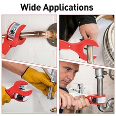 Ratcheting Tubing Pipe Cutter & Deburring Tool for Copper PVC HVAC Auto Repair