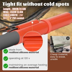 PVC Heating Blanket for 2&Prime; to 3&Prime; PVC Conduit Pipe Bending, 120V 800W PVC Heater