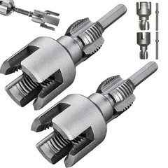 2Pcs 1/2&rdquo;&3/4&rdquo; Water Pipe Integrated Internal & External Pipe Threading Tool