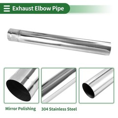 Motoforti 4.5&Prime; OD Straight Tubing Mandrel Tube Pipe 35&Prime; Length T304 Stainless&hellip;