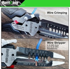 HURRICANE 6-in-1 Multifunctional Wire Stripper, Crimping Tool & Cutter Pliers