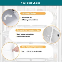 2-in-1 Drain Cleaning Kit &ndash; Flexible Stainless Steel Brush & Spring Auger, 240&Prime;