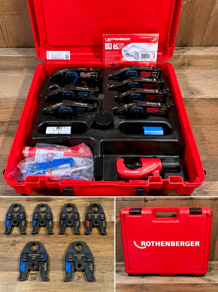 Rothenberger ZoomLock MAX 19kN 7-Piece Press Jaw Kit With Case&ndash; Part #871408